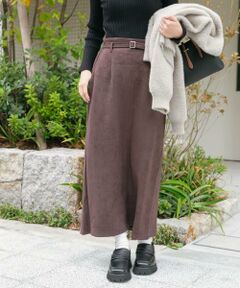 URBAN RESEARCH ITEMS / アーバンリサーチ アイテムズ スカート | 『イージーケア』ベルト付きフェイクスエードスカート