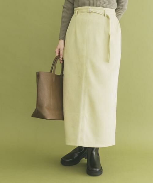 URBAN RESEARCH ITEMS / アーバンリサーチ アイテムズ スカート | 『イージーケア』ベルト付きフェイクスエードスカート | 詳細2