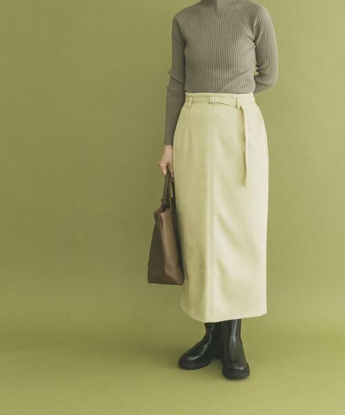 URBAN RESEARCH ITEMS / アーバンリサーチ アイテムズ スカート | 『イージーケア』ベルト付きフェイクスエードスカート | 詳細3
