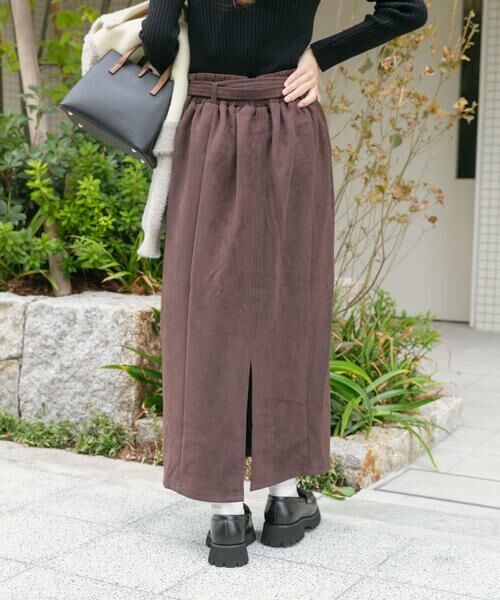 URBAN RESEARCH ITEMS / アーバンリサーチ アイテムズ スカート | 『イージーケア』ベルト付きフェイクスエードスカート | 詳細14