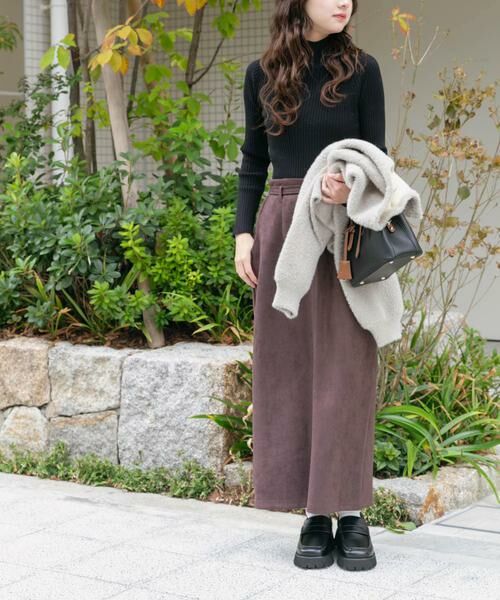 URBAN RESEARCH ITEMS / アーバンリサーチ アイテムズ スカート | 『イージーケア』ベルト付きフェイクスエードスカート | 詳細15