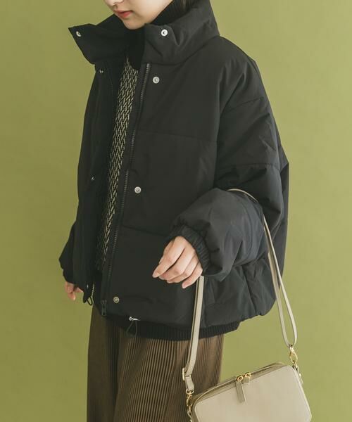 URBAN RESEARCH ITEMS/アーバンリサーチ アイテムズ 中綿クロップドジャケット ブラック FREE URBAN RESEARCH ITEMS/アーバンリサーチ アイテムズ 中綿クロップドジャケット ブラック FREE