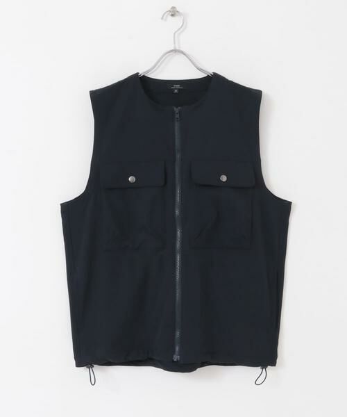 URBAN RESEARCH ITEMS / アーバンリサーチ アイテムズ ベスト | 撥水×ストレッチ ナイロンノーカラーベスト | 詳細1