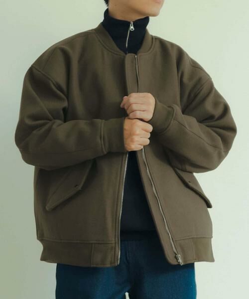 URBAN RESEARCH ITEMS / アーバンリサーチ アイテムズ ミリタリージャケット・コート | ウールライクメルトン MA-1 | 詳細4