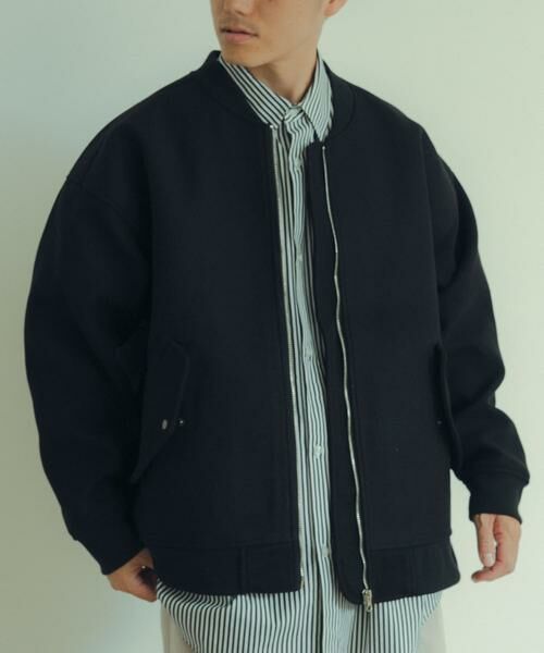 URBAN RESEARCH ITEMS/アーバンリサーチ アイテムズ ウールライクメルトン MA-1 ブラック L URBAN RESEARCH ITEMS/アーバンリサーチ アイテムズ ウールライクメルトン MA-1 ブラック L