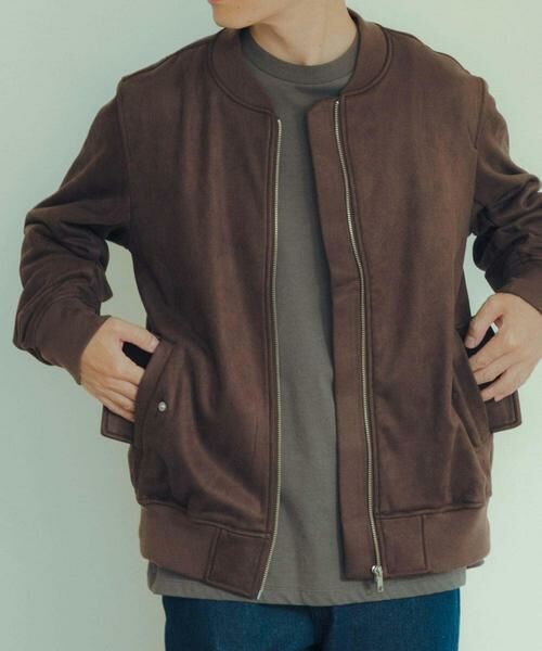 URBAN RESEARCH ITEMS / アーバンリサーチ アイテムズ ミリタリージャケット・コート | 裏フリース フェイクスエードMA-1 | 詳細4