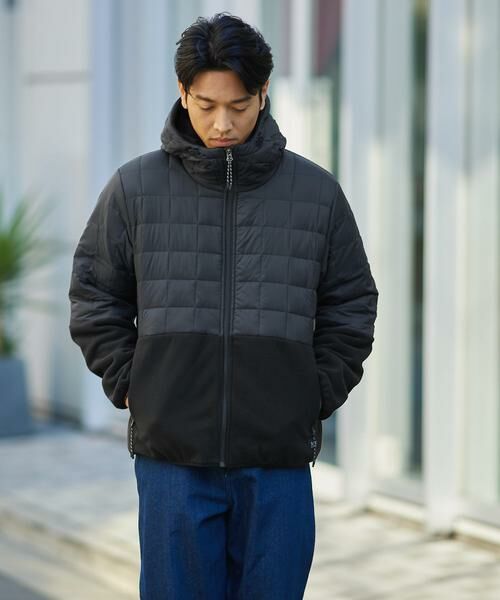 URBAN RESEARCH ITEMS/アーバンリサーチ アイテムズ TAION FREECE+DOWN HOOD JACKET ブラック L