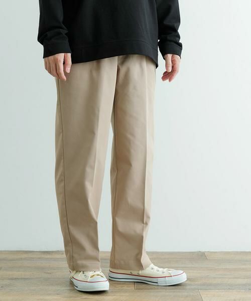 URBAN RESEARCH ITEMS / アーバンリサーチ アイテムズ その他パンツ | ポリツイル ワイド イージーパンツ(ベージュ)