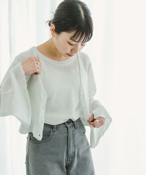 URBAN RESEARCH ITEMS / アーバンリサーチ アイテムズ カーディガン・ボレロ | クロップドニットカーディガン | 詳細1