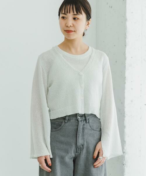 URBAN RESEARCH ITEMS / アーバンリサーチ アイテムズ カーディガン・ボレロ | クロップドニットカーディガン | 詳細7