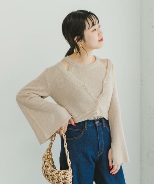 URBAN RESEARCH ITEMS / アーバンリサーチ アイテムズ カーディガン・ボレロ | クロップドニットカーディガン | 詳細15