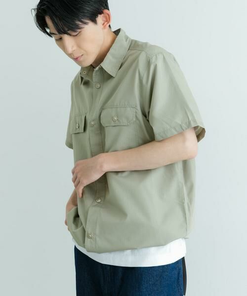 URBAN RESEARCH ITEMS/アーバンリサーチ アイテムズ TAION Military Half Sleeve Shirts グリーン系その他 L