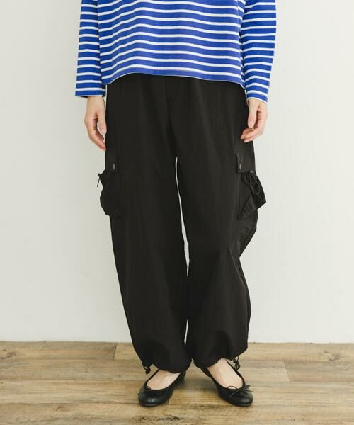 URBAN RESEARCH ITEMS / アーバンリサーチ アイテムズ その他パンツ | ワイドカーゴパンツ(ブラック)