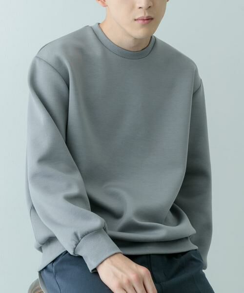 URBAN RESEARCH ITEMS / アーバンリサーチ アイテムズ スウェット | ストレッチダンボール クルーネックプルオーバー | 詳細19