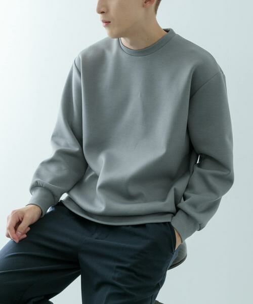 URBAN RESEARCH ITEMS / アーバンリサーチ アイテムズ スウェット | ストレッチダンボール クルーネックプルオーバー | 詳細21