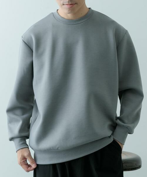URBAN RESEARCH ITEMS / アーバンリサーチ アイテムズ スウェット | ストレッチダンボール クルーネックプルオーバー | 詳細23