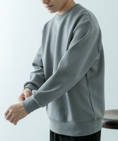 URBAN RESEARCH ITEMS / アーバンリサーチ アイテムズ スウェット | ストレッチダンボール クルーネックプルオーバー | 詳細24