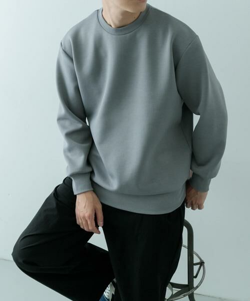URBAN RESEARCH ITEMS / アーバンリサーチ アイテムズ スウェット | ストレッチダンボール クルーネックプルオーバー | 詳細25