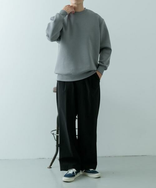URBAN RESEARCH ITEMS / アーバンリサーチ アイテムズ スウェット | ストレッチダンボール クルーネックプルオーバー | 詳細26