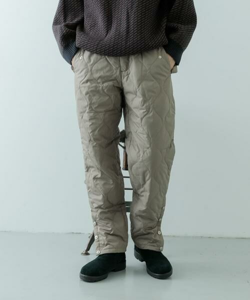 URBAN RESEARCH ITEMS/アーバンリサーチ アイテムズ TAION Button Parachute Down Pants ライトブラウン L