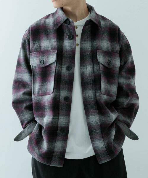 URBAN RESEARCH ITEMS / アーバンリサーチ アイテムズ その他アウター | オンブレチェック クルーザージャケット(ダークグレー)