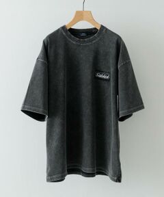 URBAN RESEARCH ITEMS / アーバンリサーチ アイテムズ Tシャツ | ワンポイント刺繍クルーネックデニムTシャツ