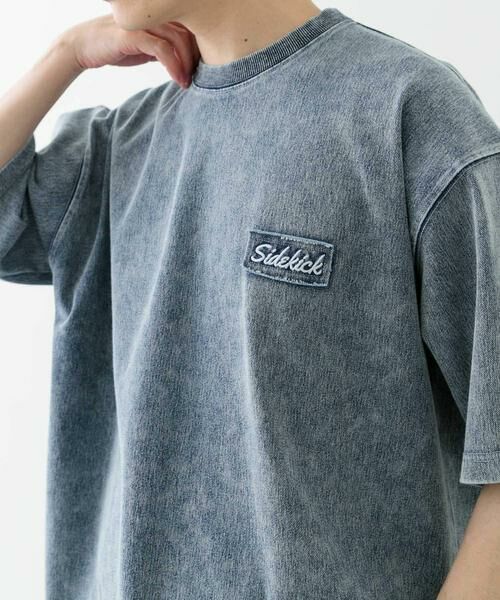 URBAN RESEARCH ITEMS / アーバンリサーチ アイテムズ Tシャツ | ワンポイント刺繍クルーネックデニムTシャツ | 詳細2