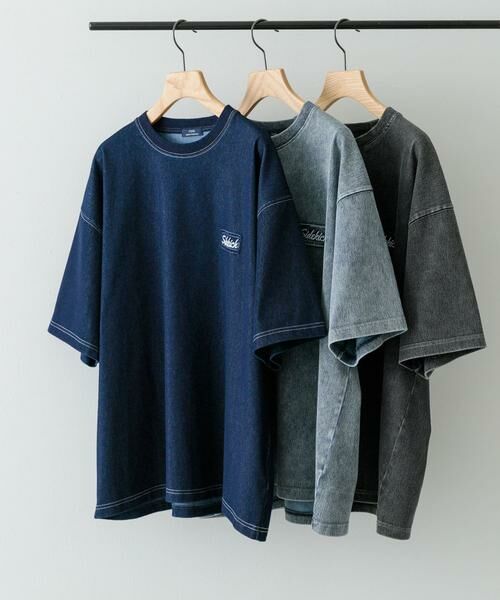URBAN RESEARCH ITEMS / アーバンリサーチ アイテムズ Tシャツ | ワンポイント刺繍クルーネックデニムTシャツ | 詳細22