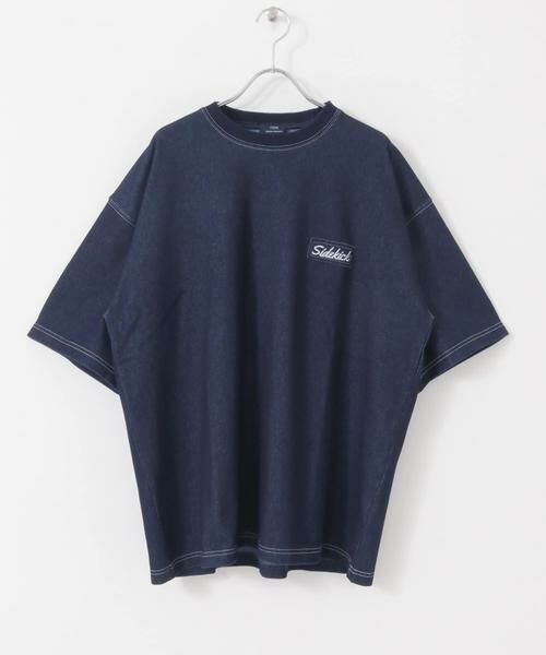 URBAN RESEARCH ITEMS / アーバンリサーチ アイテムズ Tシャツ | ワンポイント刺繍クルーネックデニムTシャツ | 詳細23