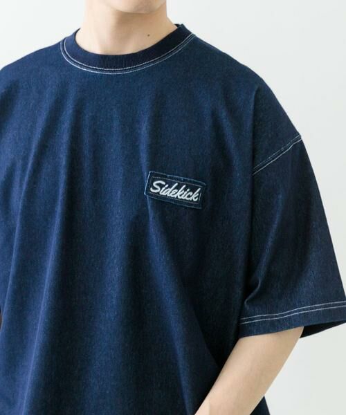 URBAN RESEARCH ITEMS / アーバンリサーチ アイテムズ Tシャツ | ワンポイント刺繍クルーネックデニムTシャツ | 詳細13