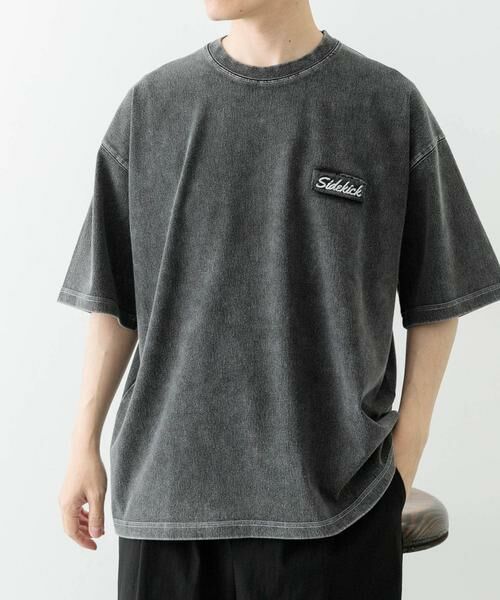 URBAN RESEARCH ITEMS / アーバンリサーチ アイテムズ Tシャツ | ワンポイント刺繍クルーネックデニムTシャツ | 詳細28