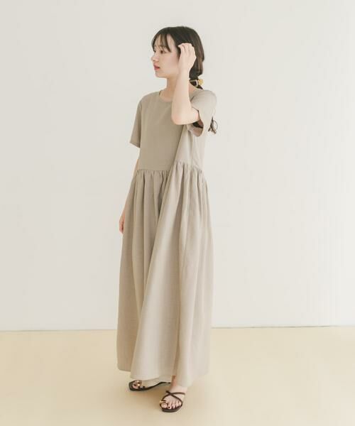 URBAN RESEARCH ITEMS / アーバンリサーチ アイテムズ ワンピース | リネンライク半袖ワンピース | 詳細24