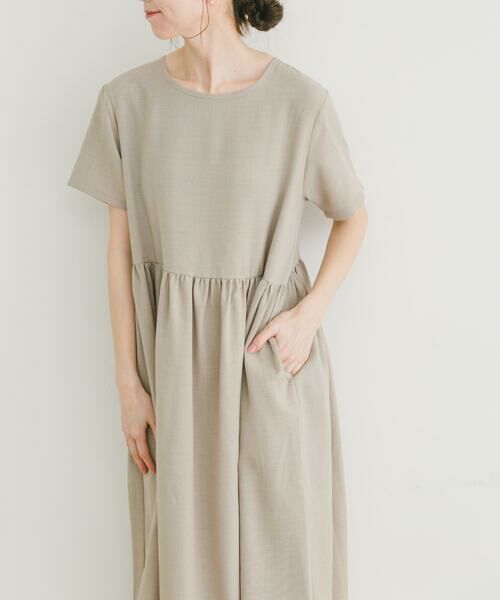 URBAN RESEARCH ITEMS / アーバンリサーチ アイテムズ ワンピース | リネンライク半袖ワンピース | 詳細26