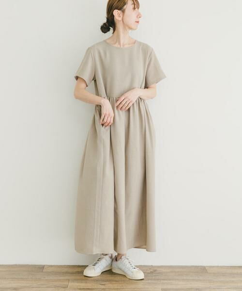 URBAN RESEARCH ITEMS / アーバンリサーチ アイテムズ ワンピース | リネンライク半袖ワンピース | 詳細28
