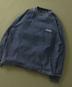 URBAN RESEARCH ITEMS / アーバンリサーチ アイテムズ Tシャツ | ワンポイント刺繍 カットデニムTops