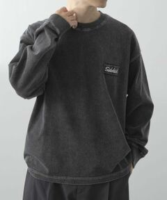 URBAN RESEARCH ITEMS / アーバンリサーチ アイテムズ Tシャツ | ワンポイント刺繍 カットデニムTops