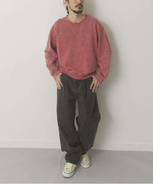 URBAN RESEARCH ITEMS / アーバンリサーチ アイテムズ スウェット | ダメージ裏毛 クルーネックスウェット | 詳細5