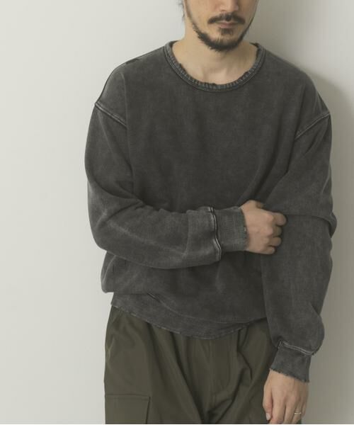 URBAN RESEARCH ITEMS / アーバンリサーチ アイテムズ スウェット | ダメージ裏毛 クルーネックスウェット | 詳細15