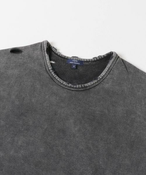 URBAN RESEARCH ITEMS / アーバンリサーチ アイテムズ スウェット | ダメージ裏毛 クルーネックスウェット | 詳細18