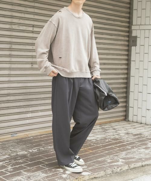 URBAN RESEARCH ITEMS / アーバンリサーチ アイテムズ スウェット | ダメージ裏毛 クルーネックスウェット | 詳細24