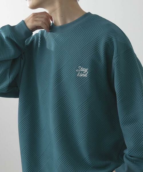 URBAN RESEARCH ITEMS / アーバンリサーチ アイテムズ スウェット | 刺繍ジャカードロングスリーブカットソー | 詳細1