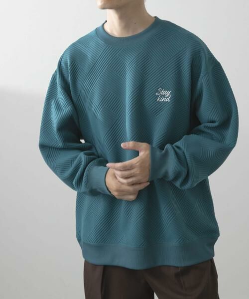 URBAN RESEARCH ITEMS / アーバンリサーチ アイテムズ スウェット | 刺繍ジャカードロングスリーブカットソー | 詳細3