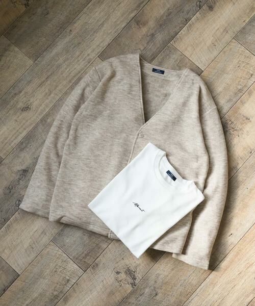 URBAN RESEARCH ITEMS/アーバンリサーチ アイテムズ キモウメランジカーディガン+長袖刺繍Tセット ベージュ M URBAN RESEARCH ITEMS/アーバンリサーチ アイテムズ キモウメランジカーディガン+長袖刺繍Tセット ベージュ M