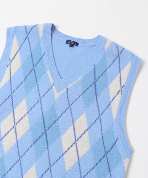 URBAN RESEARCH ITEMS / アーバンリサーチ アイテムズ ベスト | ウール混アーガイルVネックニットベスト | 詳細2
