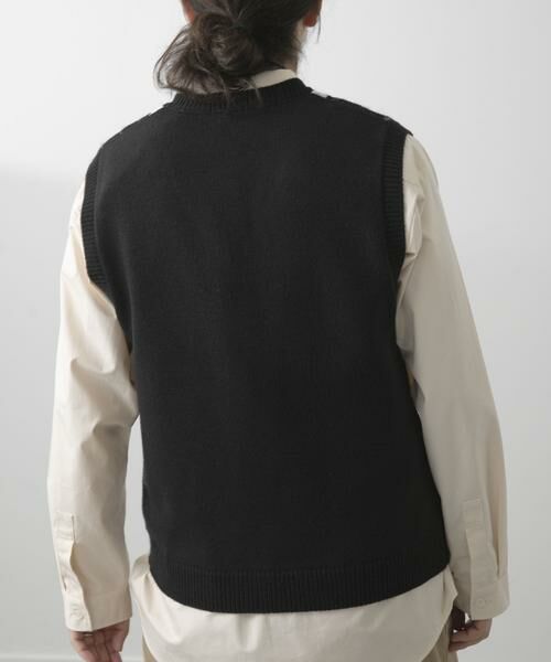URBAN RESEARCH ITEMS / アーバンリサーチ アイテムズ ベスト | ウール混アーガイルVネックニットベスト | 詳細8