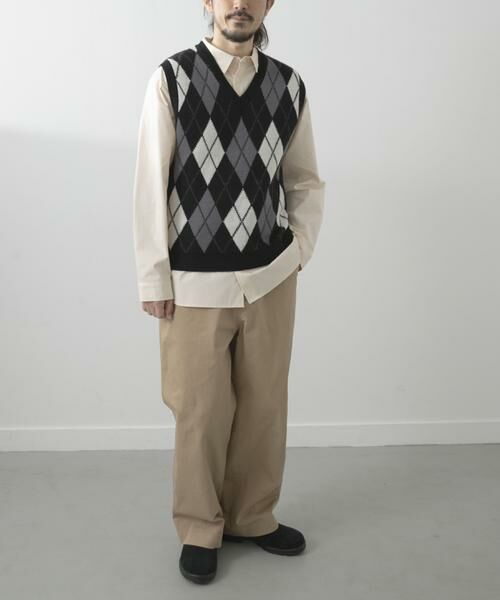URBAN RESEARCH ITEMS / アーバンリサーチ アイテムズ ベスト | ウール混アーガイルVネックニットベスト | 詳細9