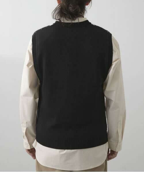 URBAN RESEARCH ITEMS / アーバンリサーチ アイテムズ ベスト | ウール混アーガイルVネックニットベスト | 詳細12