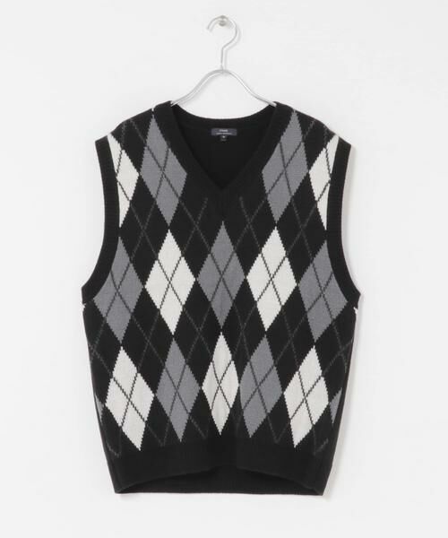 URBAN RESEARCH ITEMS / アーバンリサーチ アイテムズ ベスト | ウール混アーガイルVネックニットベスト | 詳細13