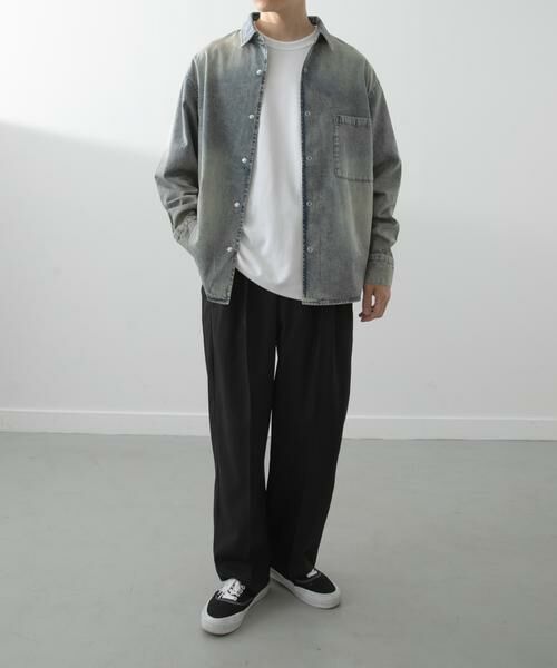 URBAN RESEARCH ITEMS / アーバンリサーチ アイテムズ シャツ・ブラウス | フェードデニム リングドットボタンシャツ | 詳細7