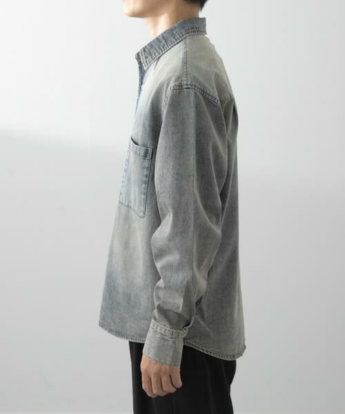 URBAN RESEARCH ITEMS / アーバンリサーチ アイテムズ シャツ・ブラウス | フェードデニム リングドットボタンシャツ | 詳細9